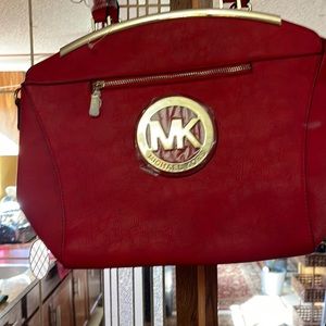 Red new Michael kor bag faux